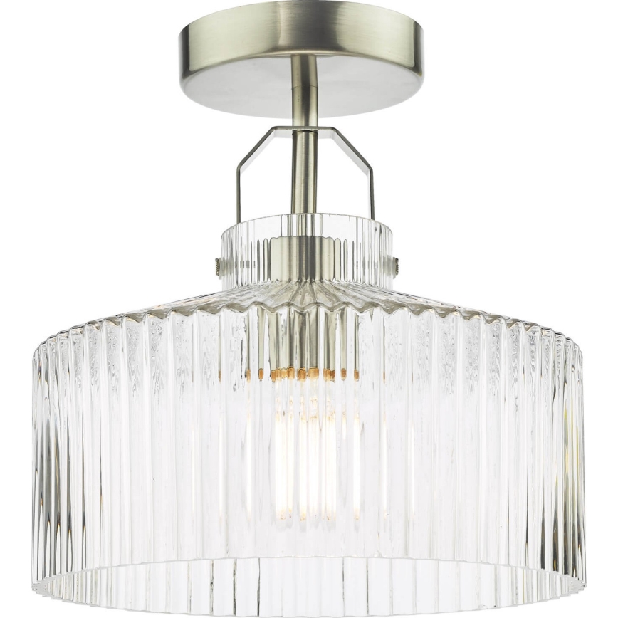 Där Lighting LEN4846 - Candeeiro de tecto sobreposto LENKA 1xE27/60W/230V cromo fosco