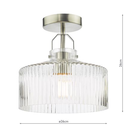 Där Lighting LEN4846 - Candeeiro de tecto sobreposto LENKA 1xE27/60W/230V cromo fosco