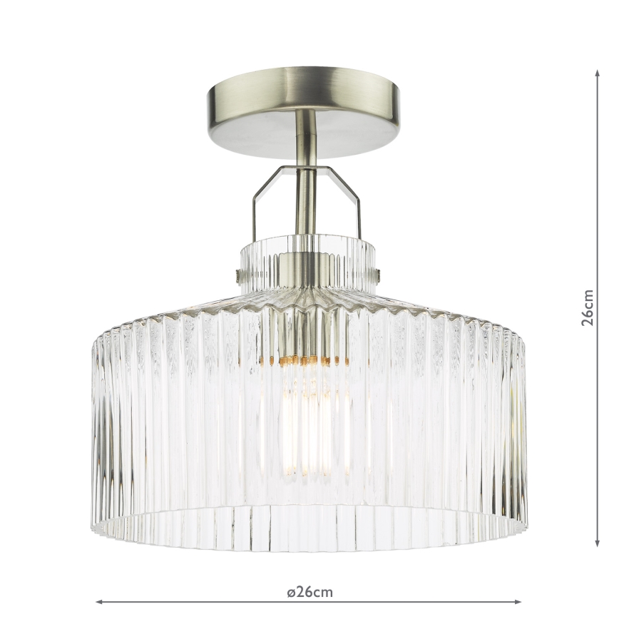Där Lighting LEN4846 - Candeeiro de tecto sobreposto LENKA 1xE27/60W/230V cromo fosco
