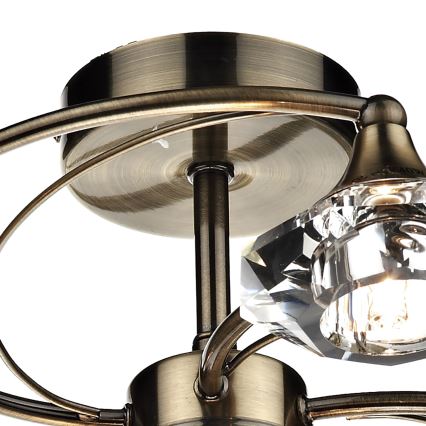 Där Lighting LUT0675 - Candeeiro de tecto de superfície LUTHER 6xG9/40W/230V latão