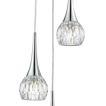 Där Lighting LYA0350 - Lustre suspenso em cabo LYALL 3xG9/40W/230V cromado brilhante