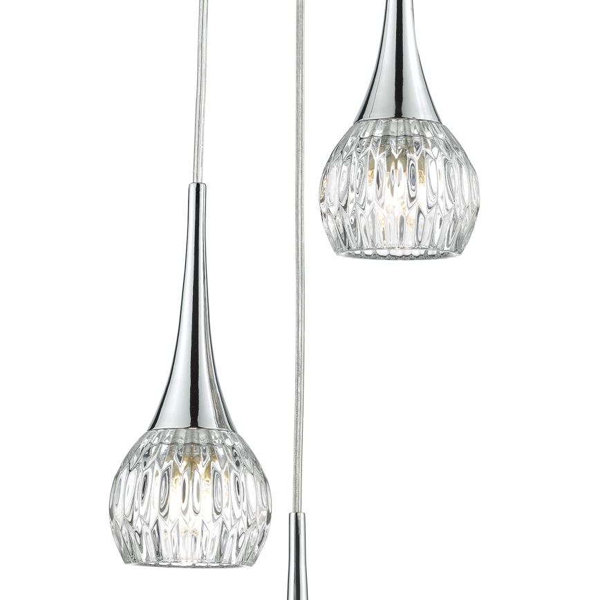 Där Lighting LYA0350 - Lustre suspenso em cabo LYALL 3xG9/40W/230V cromado brilhante