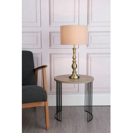 Där Lighting MAD4275 - Candeeiro de mesa MADRID 1xE27/60W/230V castanho/latão