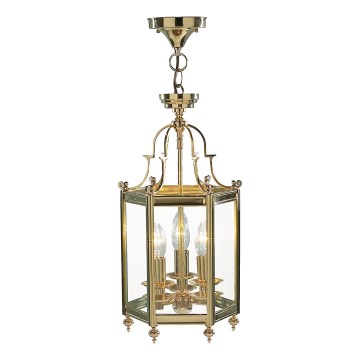 Där Lighting MOO0340 - Lustre suspenso MOORGATE 3xE14/60W/230V, acabamento em latão