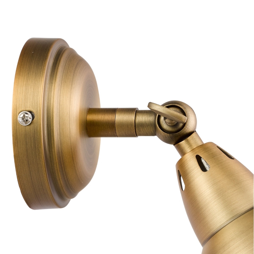 Där Lighting NAT0742 - Aplique de parede com spot NATHANIEL 1xGU10/11W/230V, acabamento em latão