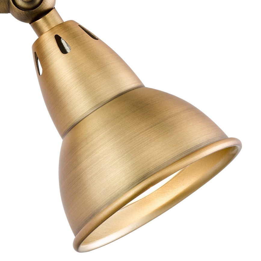 Där Lighting NAT0742 - Aplique de parede com spot NATHANIEL 1xGU10/11W/230V, acabamento em latão