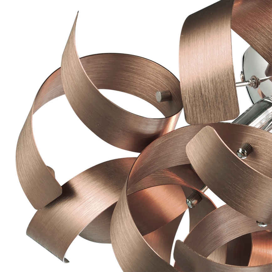 Där Lighting RAW0464 - Candeeiro de tecto RAWLEY 4xG9/25W/230V com acabamento em cobre