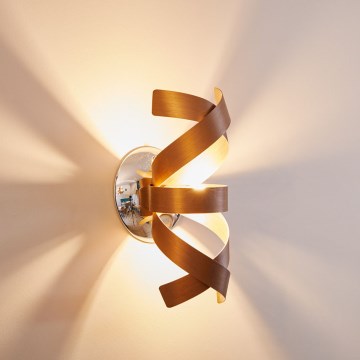 Där Lighting RAW0764 - Aplique de parede RAWLEY 1xG9/25W/230V, acabamento em cobre