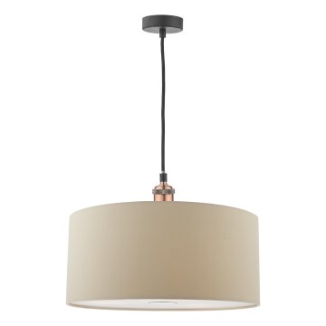 Där Lighting RON6529 - Lustre suspenso por cabo RONDA 1xE27/60W/230V preto/bege