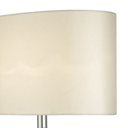 Där Lighting SYR4235 - Candeeiro de mesa SYRACUSE 1xE27/60W/230V cromado brilhante/creme