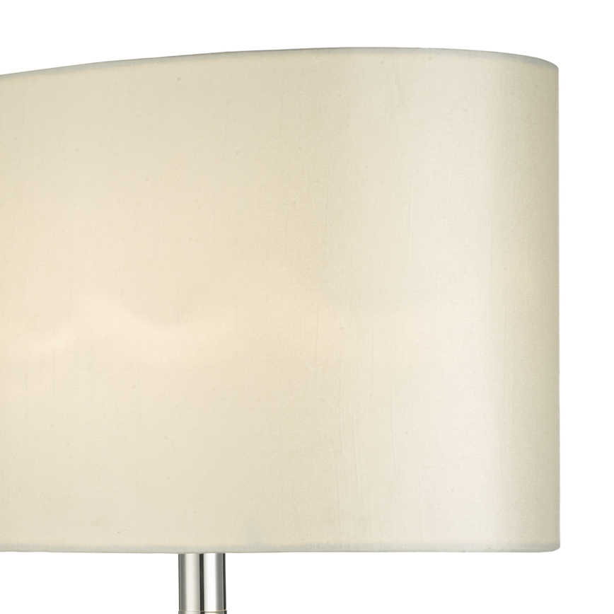 Där Lighting SYR4235 - Candeeiro de mesa SYRACUSE 1xE27/60W/230V cromado brilhante/creme