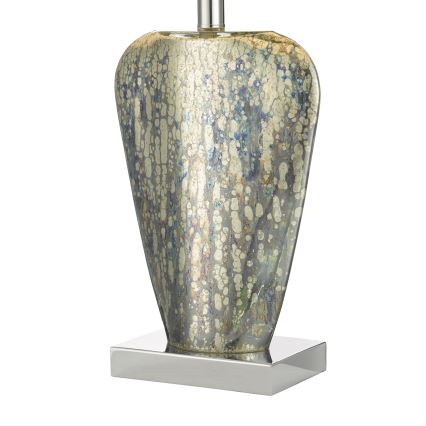 Där Lighting SYR4235 - Candeeiro de mesa SYRACUSE 1xE27/60W/230V cromado brilhante/creme