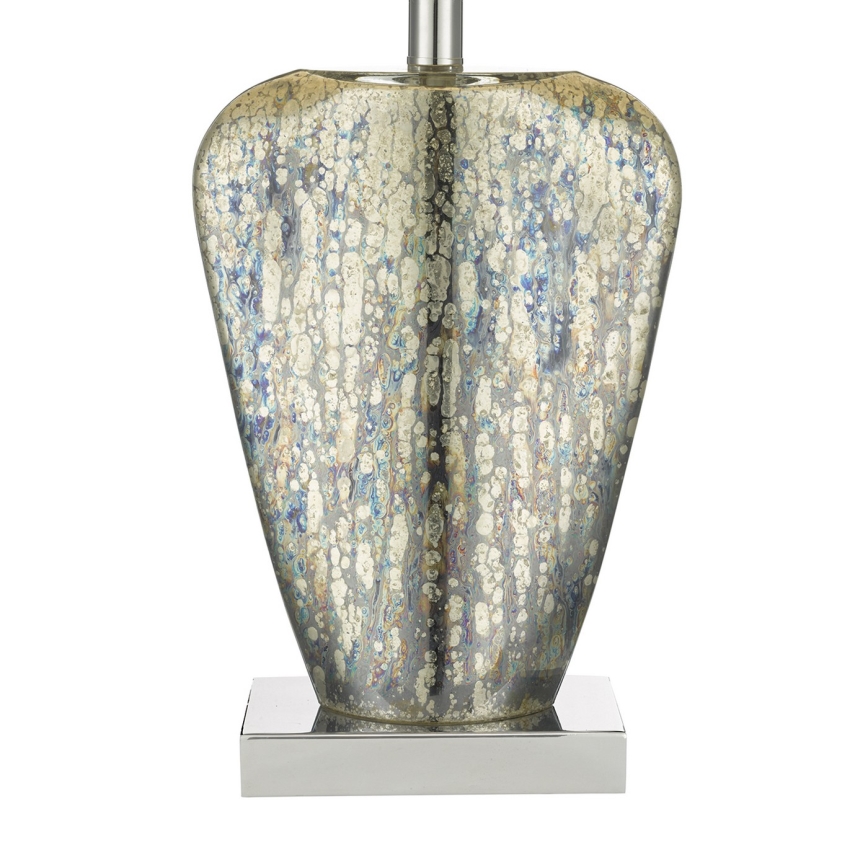 Där Lighting SYR4235 - Candeeiro de mesa SYRACUSE 1xE27/60W/230V cromado brilhante/creme