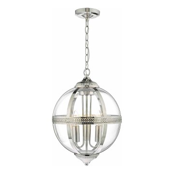 Där Lighting VAN0338 - Lustre com corrente VANESSA 3xE14/40W/230V cromo brilhante