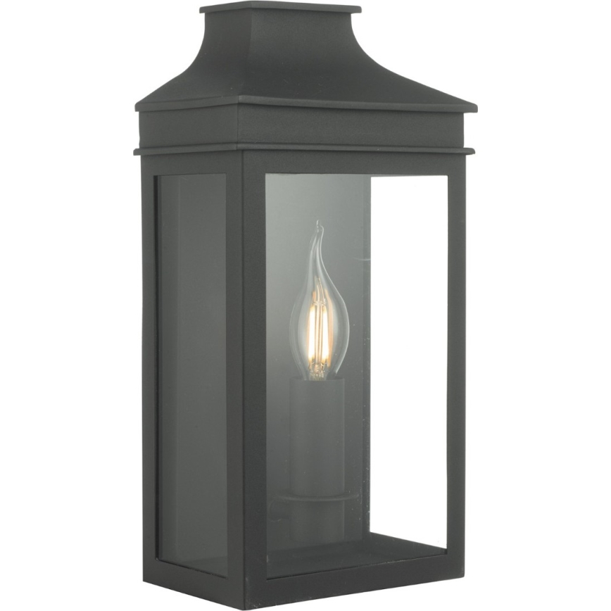 Där Lighting VAP5222 - Aplique de parede exterior VAPOUR 1xE14/60W/230V IP44 preto