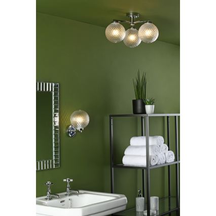 Där Lighting WAY0750 - Aplique de parede para casa de banho WAYNE 1xG9/3W/230V IP44 cromado brilhante