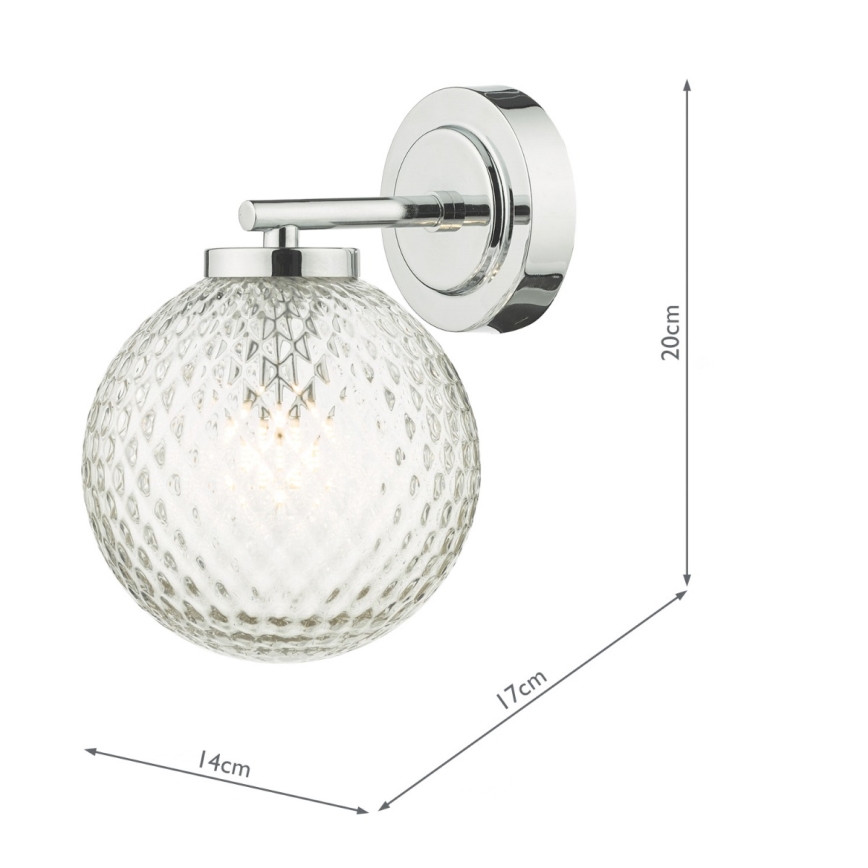 Där Lighting WAY0750 - Aplique de parede para casa de banho WAYNE 1xG9/3W/230V IP44 cromado brilhante