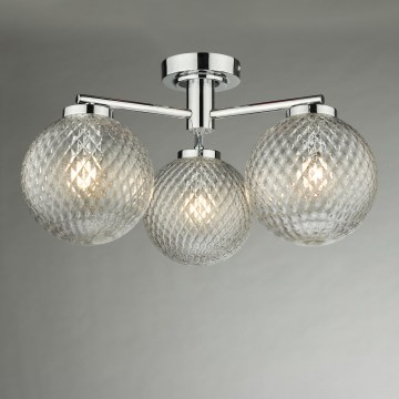 Där Lighting WAY5350 - Plafon de tecto para casa de banho WAYNE 3xG9/3W/230V IP44 cromado brilhante