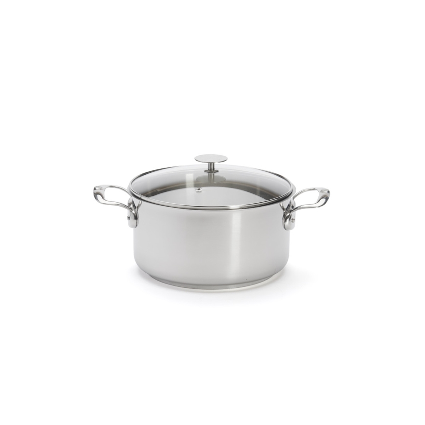 De Buyer 3427.24 - Caçarola com tampa MILADY 24 cm em aço inoxidável