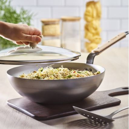 De Buyer 5717.28 - Frigideira Wok MINERAL B BOIS 28 cm