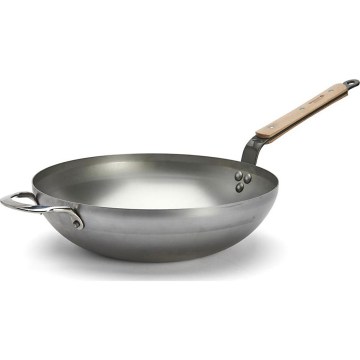 De Buyer 5717.32 - Frigideira Wok MINERAL B BOIS 32 cm