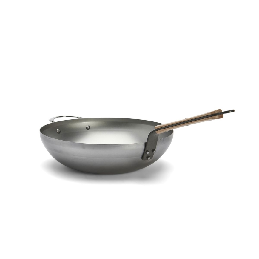 De Buyer 5717.32 - Frigideira Wok MINERAL B BOIS 32 cm