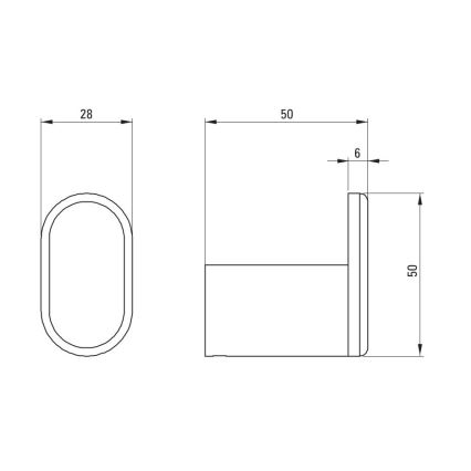 Deante ADR_0111 - Gancho de parede ROUND, cromado brilhante