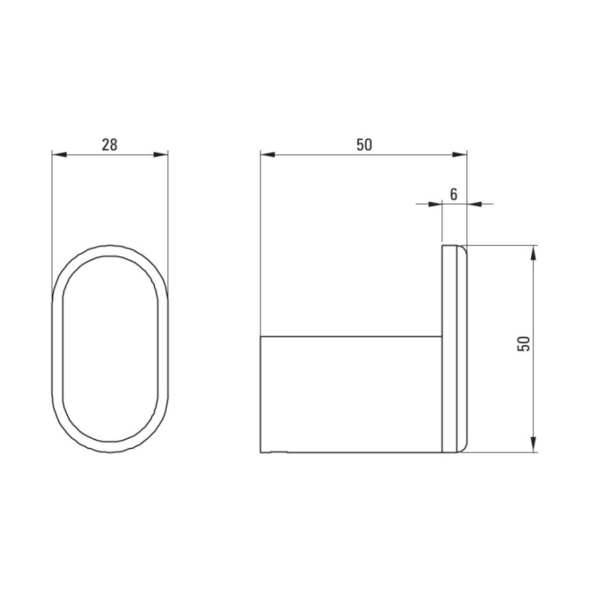 Deante ADR_0111 - Gancho de parede ROUND, cromado brilhante
