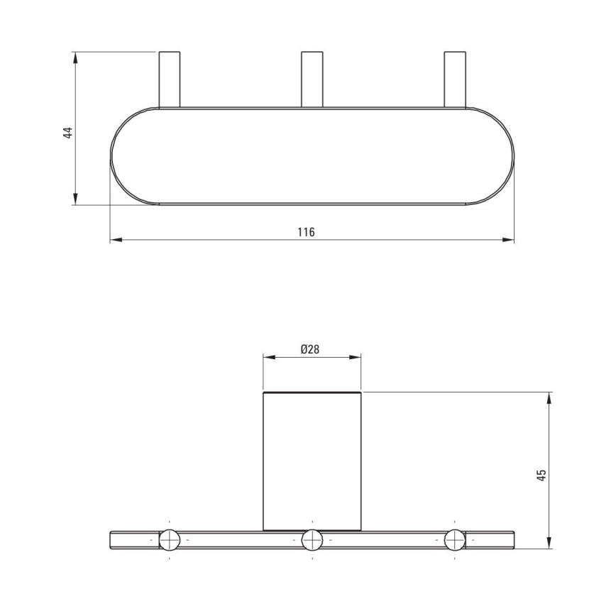 Deante ADR_0131 - Gancho de parede ROUND cromado brilhante