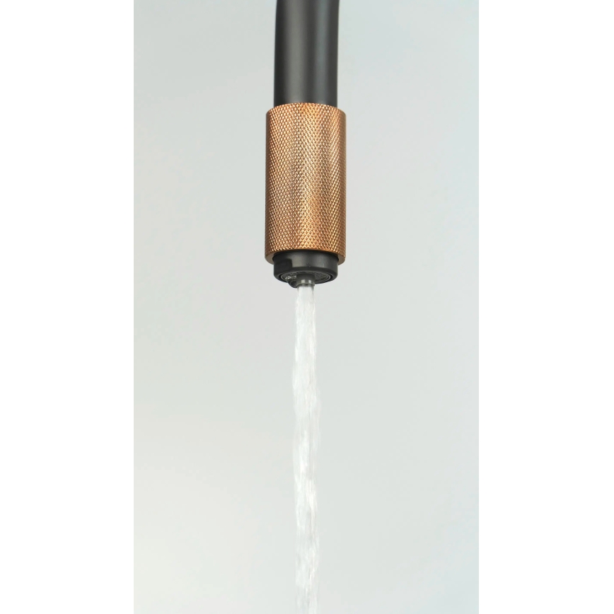 Deante BCA_B64M - Misturadora de cozinha ASTER preta/latão