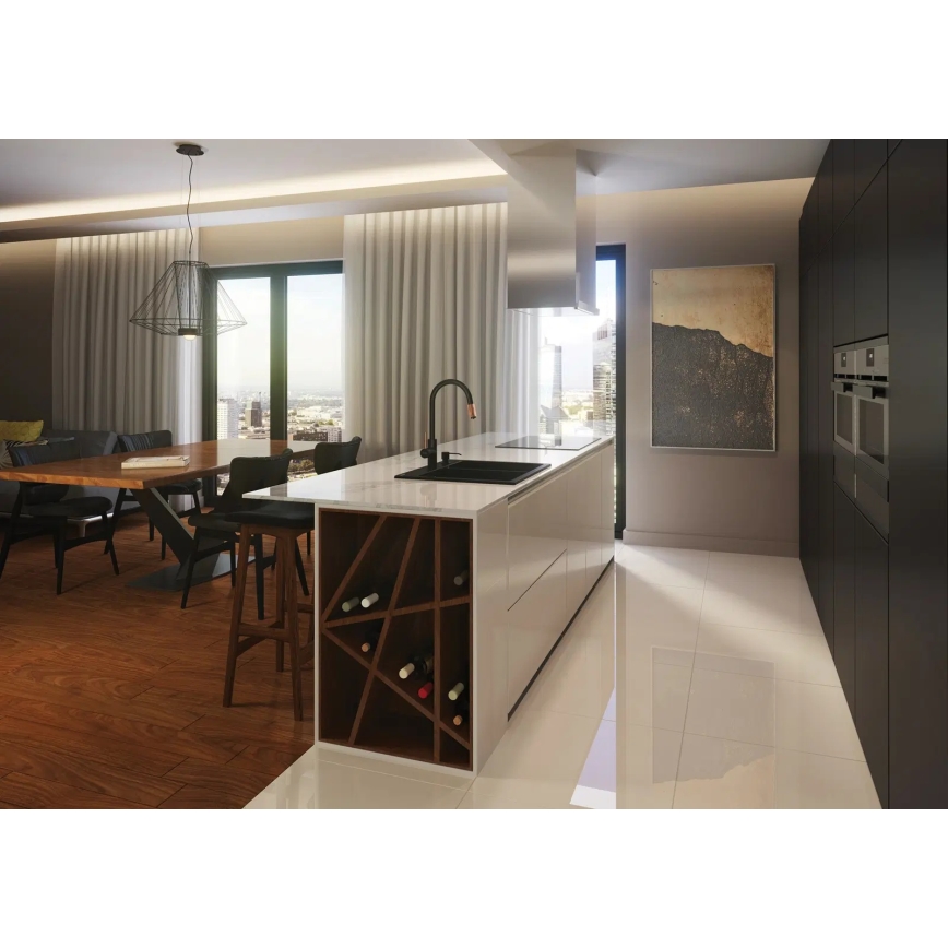 Deante BCA_B64M - Misturadora de cozinha ASTER preta/latão