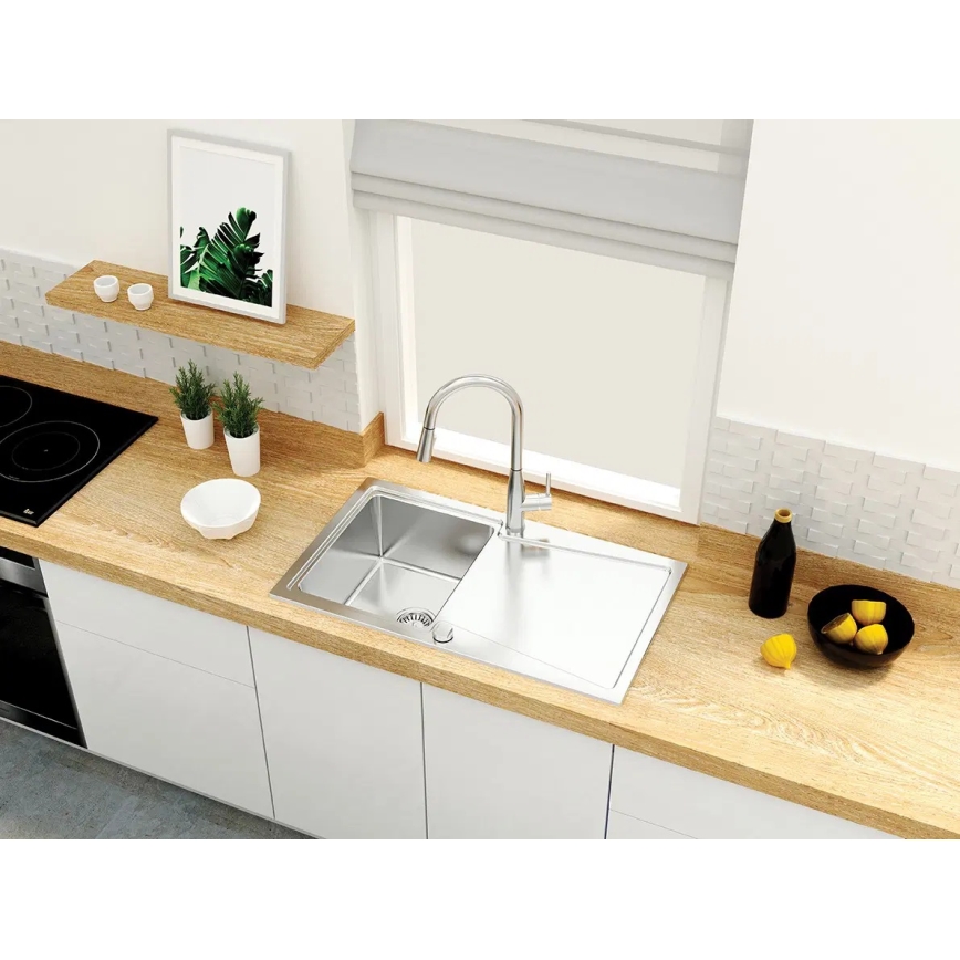 Deante BDH_072M - Torneira de lavatório com pulverizador extensível LUKRECJA cromado brilhante