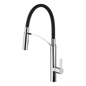 Deante BGB_B720 - Torneira de cozinha com bica flexível GERBERA preto/cromado