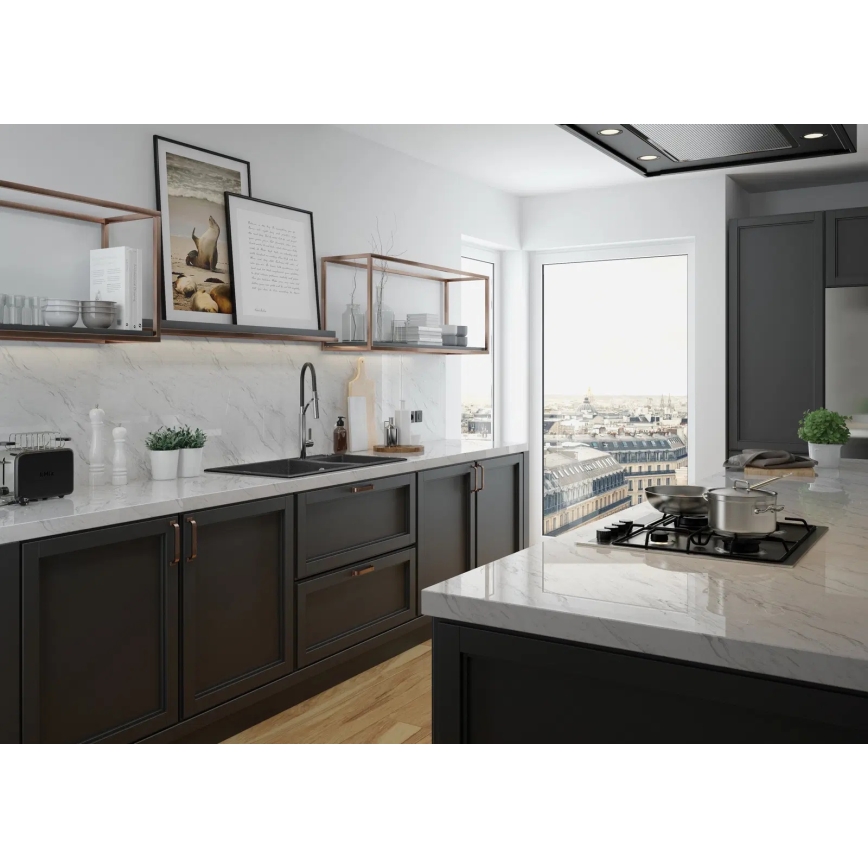 Deante BGB_B720 - Torneira de cozinha com bica flexível GERBERA preto/cromado