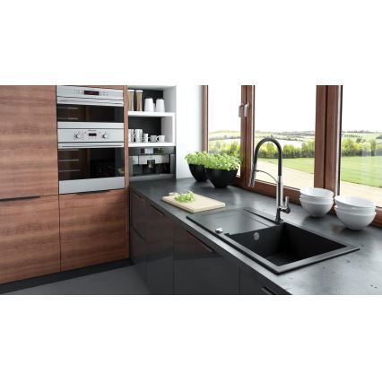 Deante BGB_B720 - Torneira de cozinha com bica flexível GERBERA preto/cromado