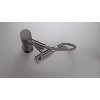 Deante BGE_D22M - Misturador para lavatório com ducha extraível ORA 22,9 cm titânio