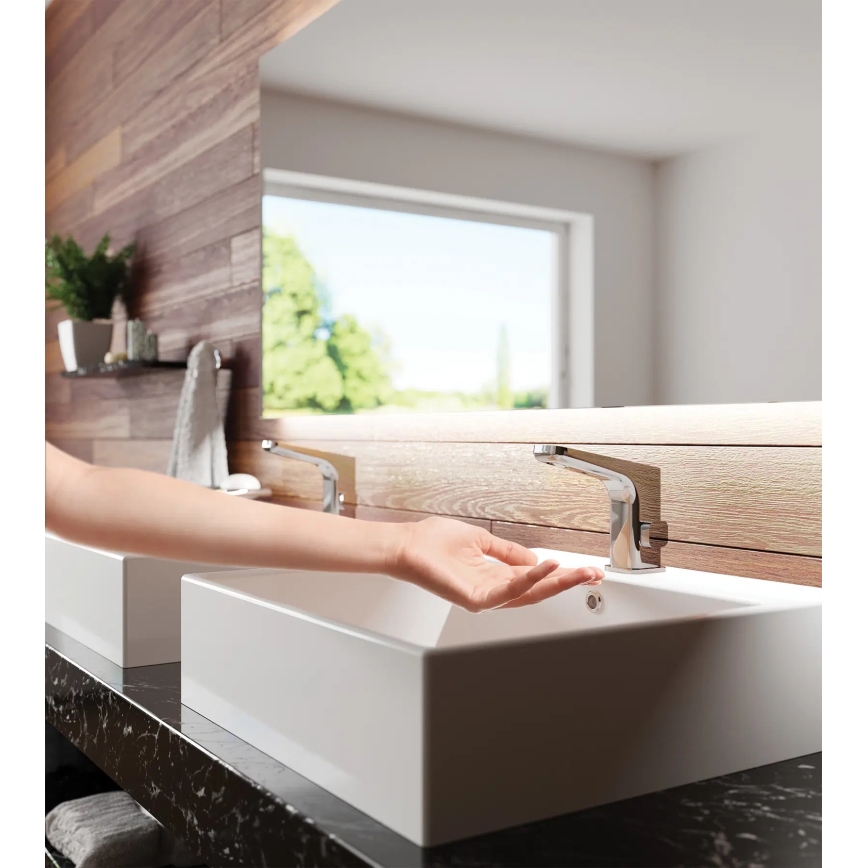 Deante BQH_029V - Torneira de lavatório com regulação de temperatura HIACYNT 230/6V cromado brilhante