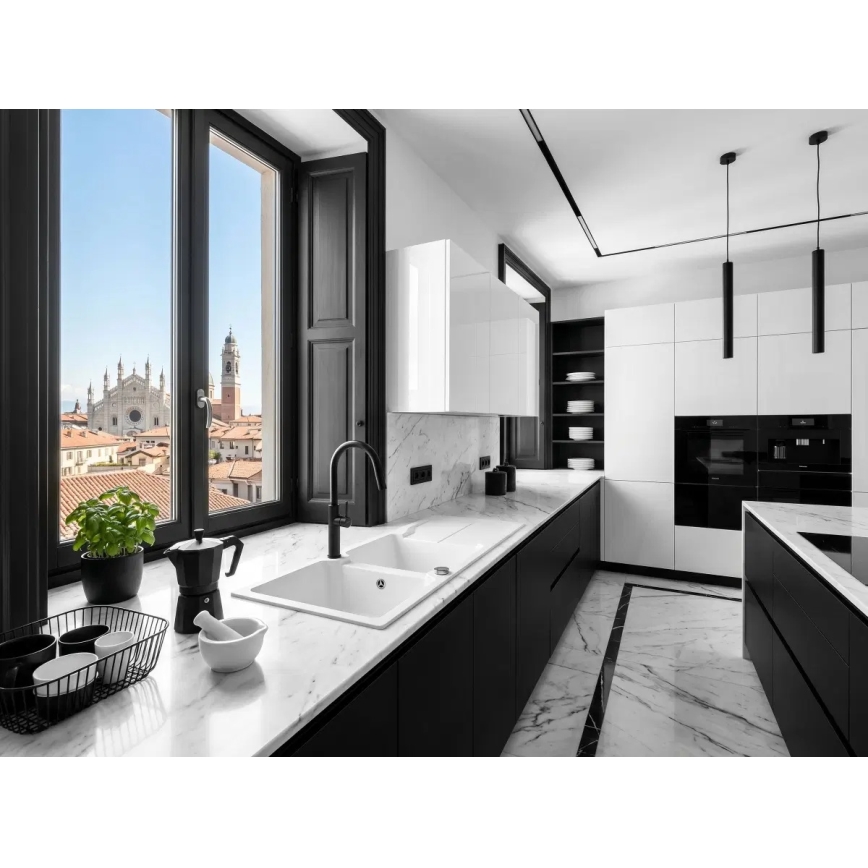 Deante BQJ_N62M - Misturadora de cozinha EVORA preta