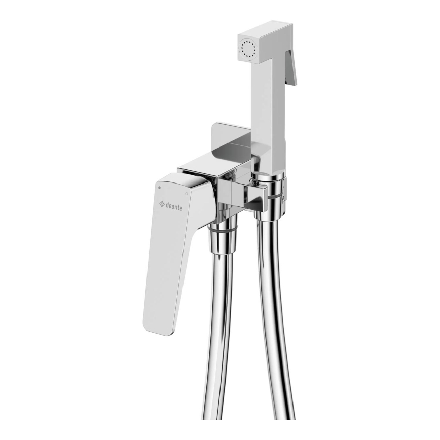 Deante BQL_034M - Misturador para bidé com duche higiénico para instalação encastrada BLUR cromado brilhante