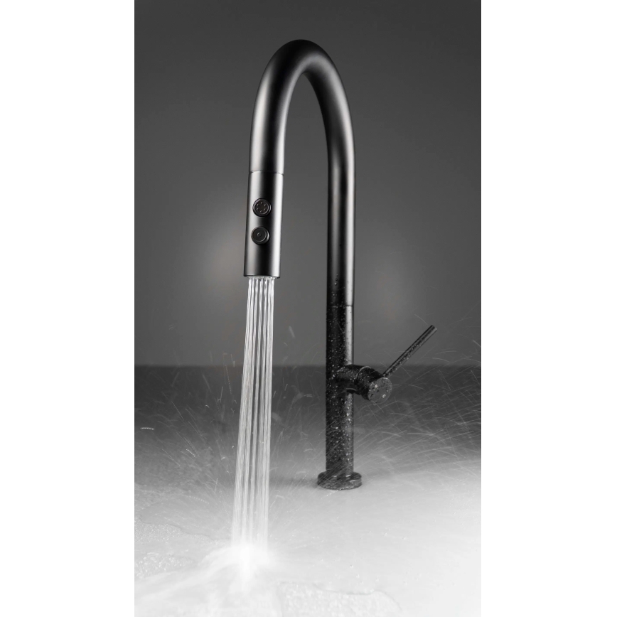 Deante BQO_N72M - Torneira de lavatório com pulverizador extensível OLFATO preto