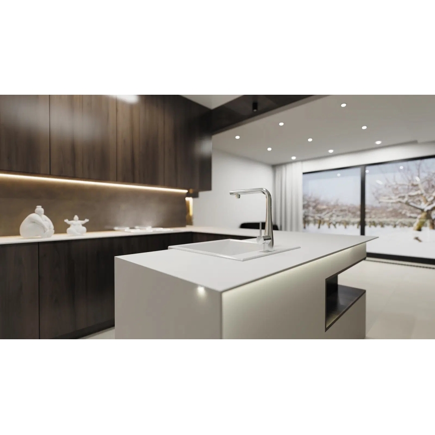 Deante BRE_075M - Torneira de cozinha com chuveiro extraível ERIDAN cromo brilhante