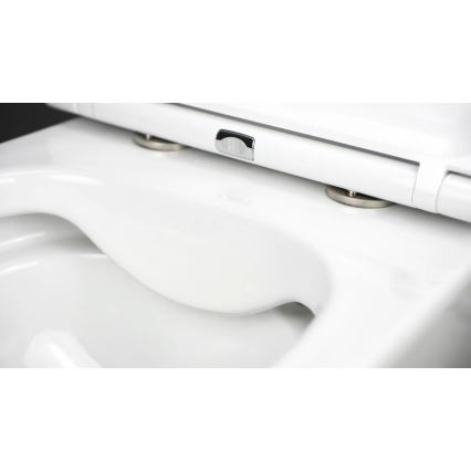 Deante CGRD6ZPW - Sanita suspensa com assento SoftClose redondo, cerâmica/branco