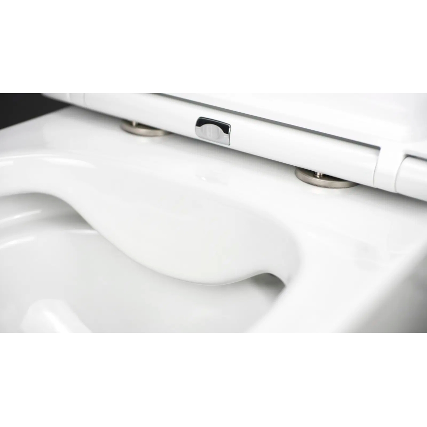 Deante CGRD6ZPW - Sanita suspensa com assento SoftClose redondo, cerâmica/branco