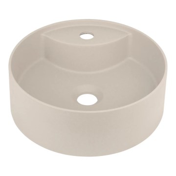 Deante CQS_5U4B - Lavatório de bancada com furo para torneira SILIA diâmetro 36 cm granito/bege