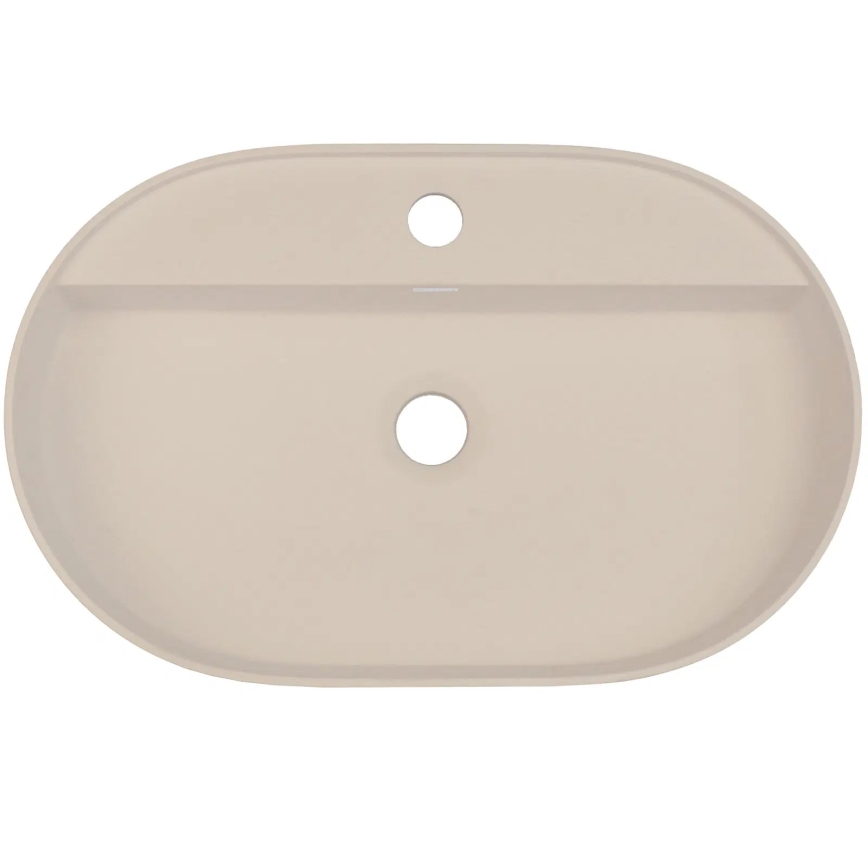 Deante CQS_5U6B - Lavatório de encastre com furo para torneira SILIA 35x55 cm granito/bege