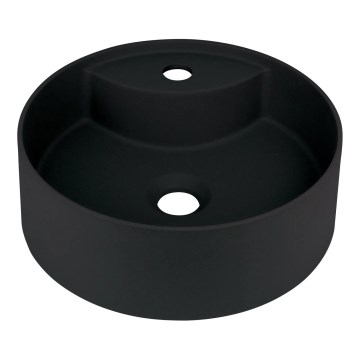 Deante CQS_NU4B - Lavatório de sobrepor com furo para misturador SILIA Ø 36 cm granito/preto