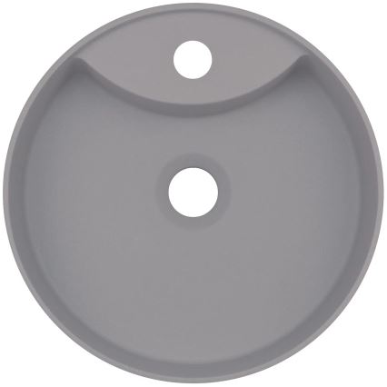 Deante CQS_SU4B - Lavatório de bancada com furo para misturador SILIA Ø 36 cm granito/cinzento metálico