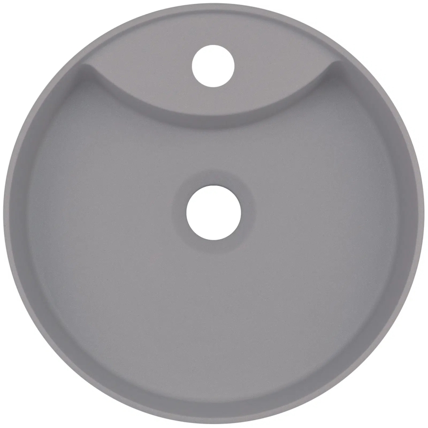 Deante CQS_SU4B - Lavatório de bancada com furo para misturador SILIA Ø 36 cm granito/cinzento metálico