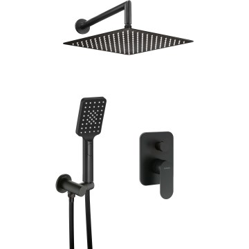 Deante NAC_N9LP - Conjunto de duche com misturador de embutir ALPINIA preto