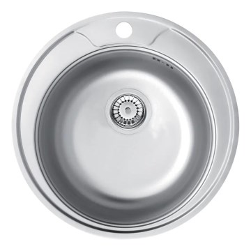 Deante ZHC_0813 - Lava-loiça de cozinha TWIST diâmetro 49 cm cetim